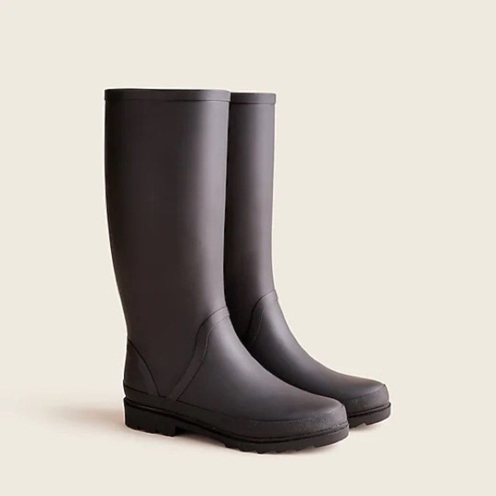 J. Crew Black Rainboot Size 9 NWT
